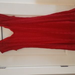 2/ $10 A-line red lace dress